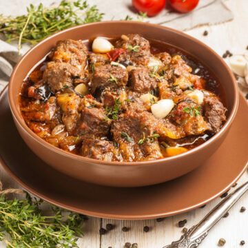 Carne de Panela com Vinagre de Vinho Tinto